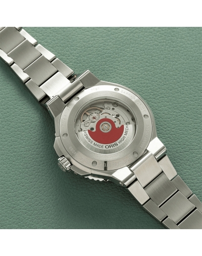 Montre Oris Aquis Date automatique cadran vert bracelet acier 41,50 mm