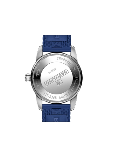 Montre Breitling Superocean Heritage B20 automatique cadran bleu bracelet caoutchouc bleu 42 mm