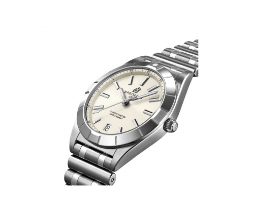Montre Breitling Chronomat Lady Superquartz cadran blanc bracelet acier 32 mm