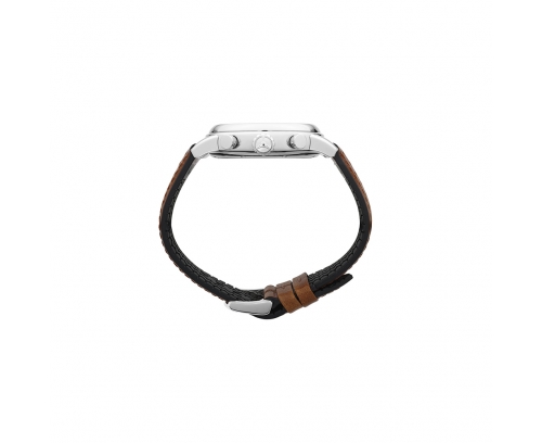 Montre Chopard Mille Miglia Classic Chronograph Raticosa automatique cadran blanc bracelet brun cuir de veau 42 mm