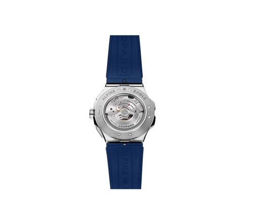 Montre Chopard Alpine Eagle XL Chrono automatique cadran bleu bracelet caoutchouc bleu 44 mm