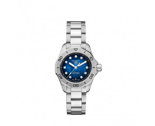 Montre TAG Heuer Aquaracer Professional 200 automatique index diamants cadran bleu bracelet acier 30 mm