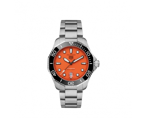 Montre TAG Heuer Aquaracer Professional 300 Orange Diver automatique cadran orange bracelet acier 43 mm