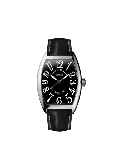Montre Franck Muller Casablanca automatique cadran noir bracelet en cuir noir