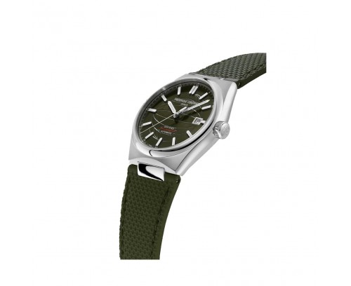Montre Frédérique Constant Highlife automatique cadran vert kaki bracelet acier 39 mm